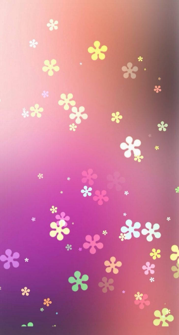 Blomstrende med farve: abstrakt blomst mønster for en unik pigeagtig look Wallpaper