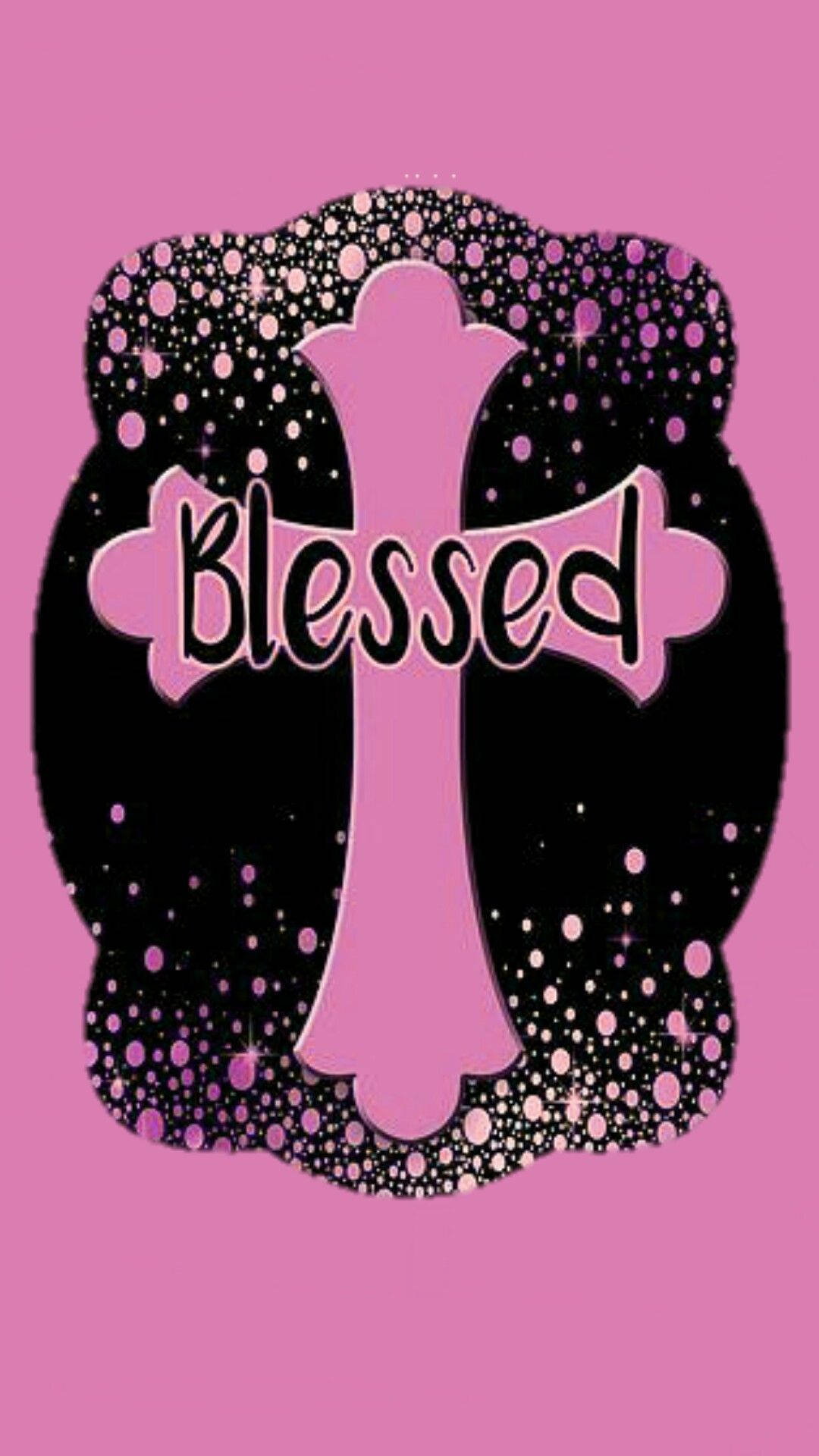 Blesset kors på pink baggrund Wallpaper