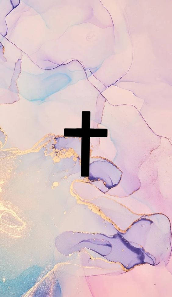 Show Off Your Faith With a Stylish Girly Cross Wallpaper