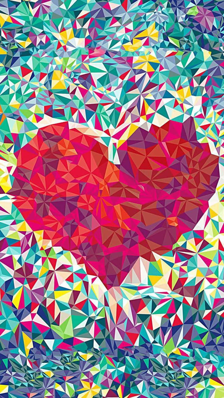 Geometric Heart Cute Girly Ipad Wallpaper