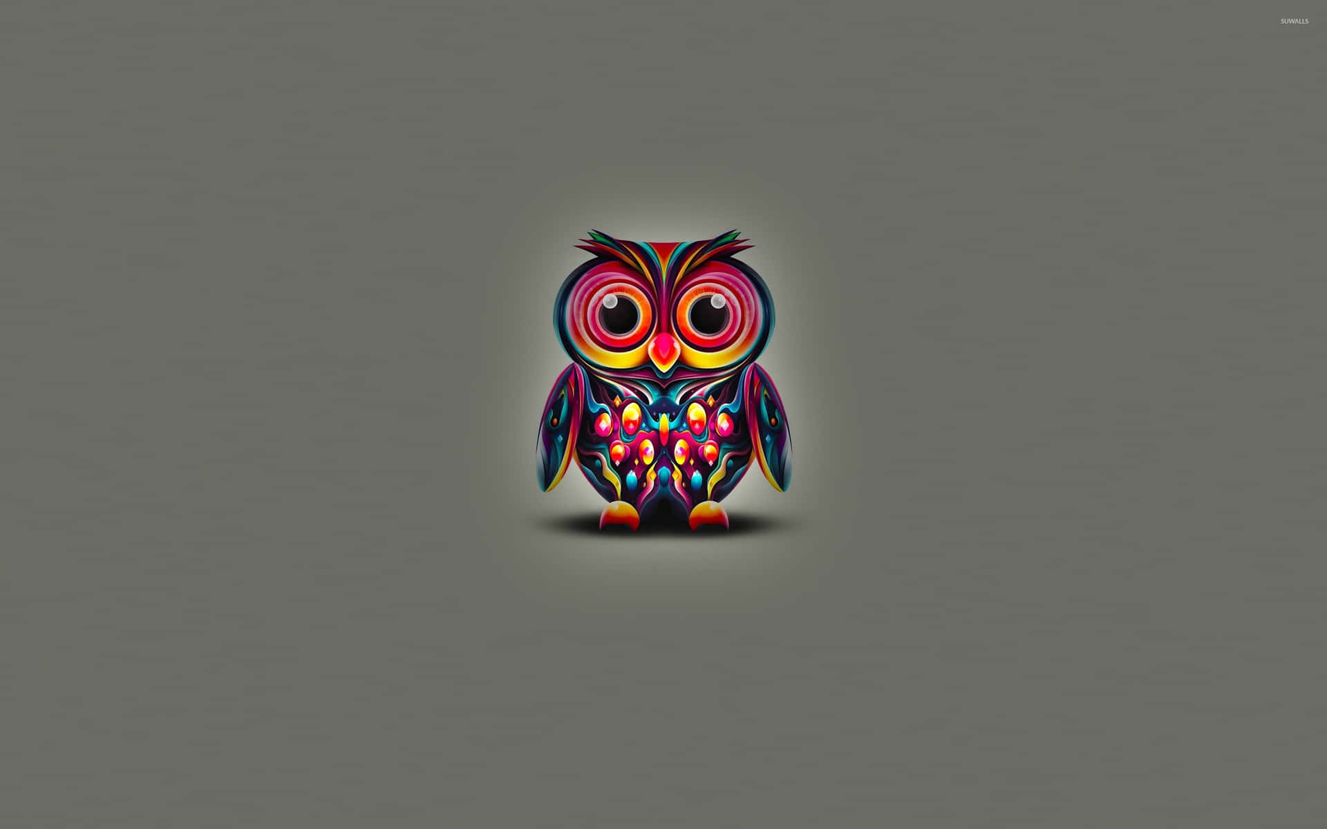 Colorful Owl Cute Girly Ipad Wallpaper