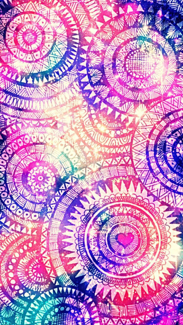 Cute Girly Pastel Tribal Pattern Wallpaper