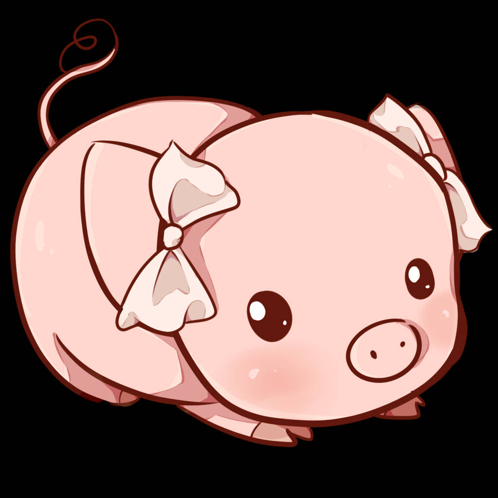 Cute Girly Piggy Art Wallpaper