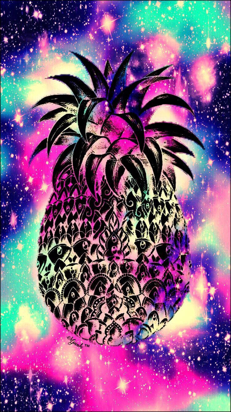Cute Girly Pineapple Phone Wallpaper