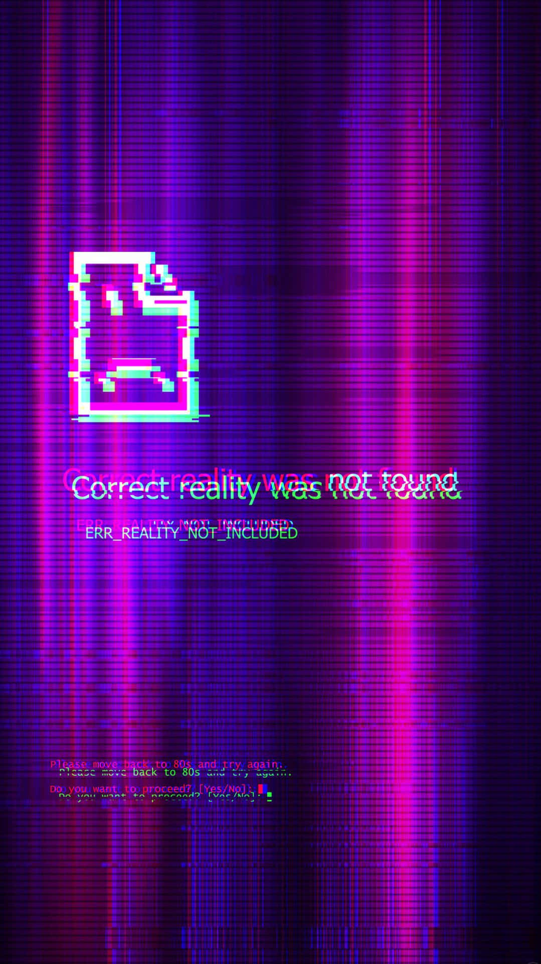 Get glitchy with this fun, cartoon-inspired aesthetic Wallpaper