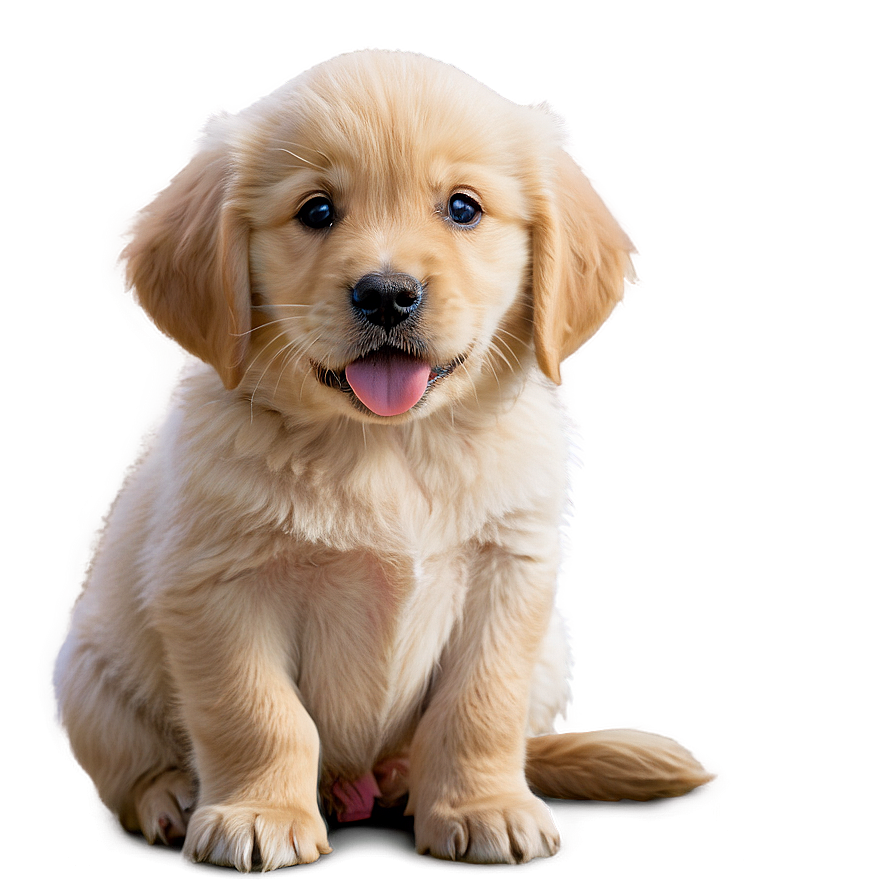 Cute Golden Retriever Puppy Sitting Png Xqn PNG