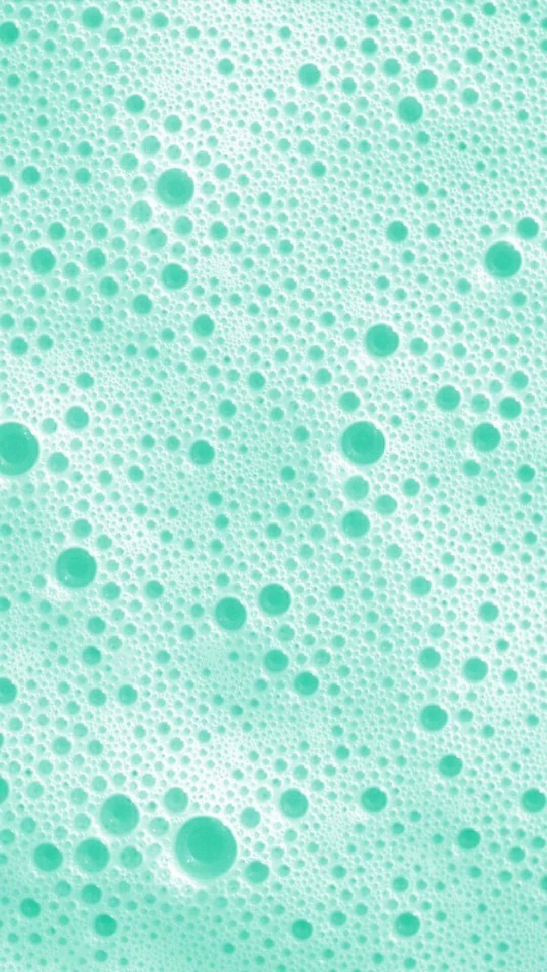 Bubbly Cute Green Aesthetic Background