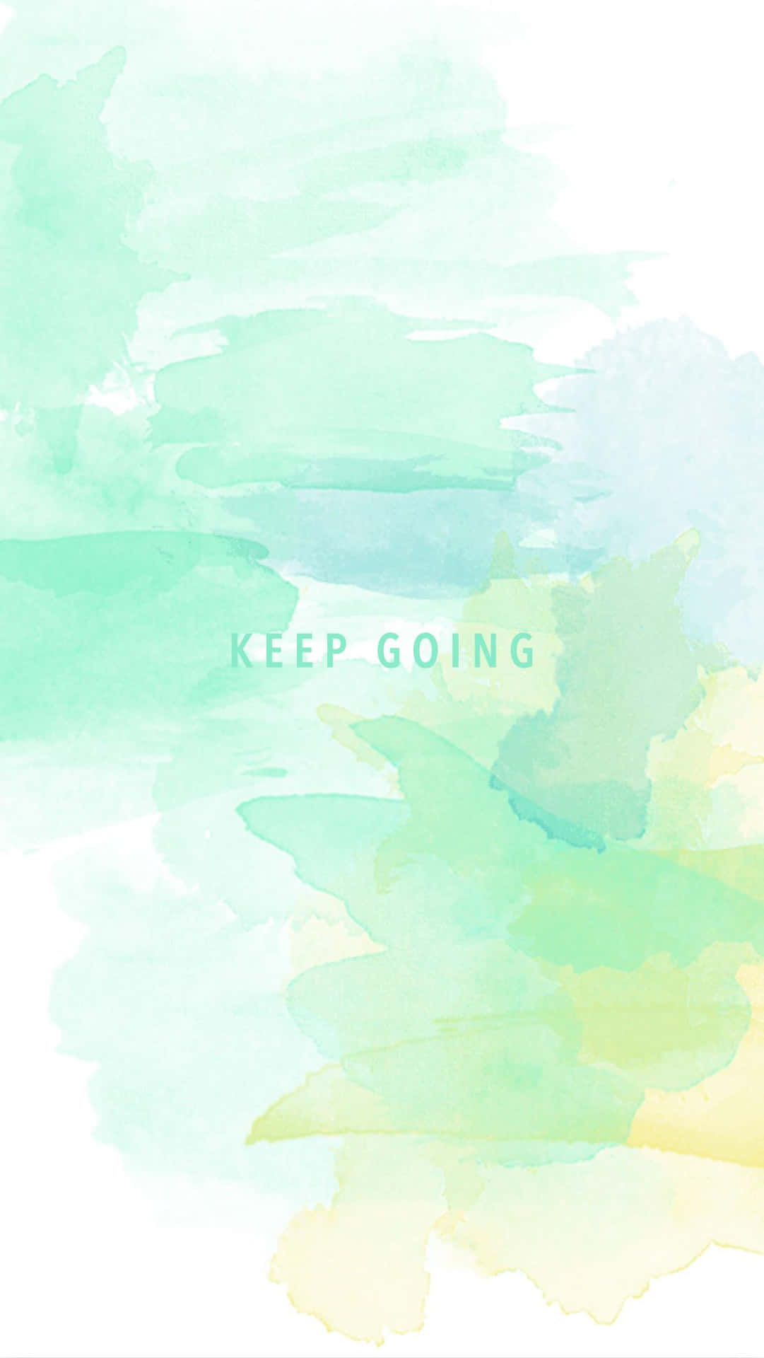 Keep Going Cute Green Aesthetic Background