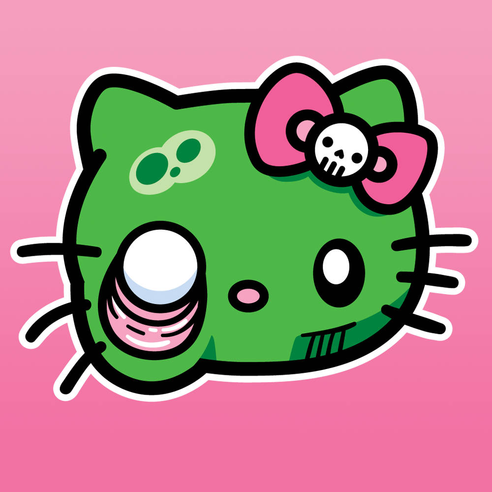 Cute Green Hello Kitty Halloween
