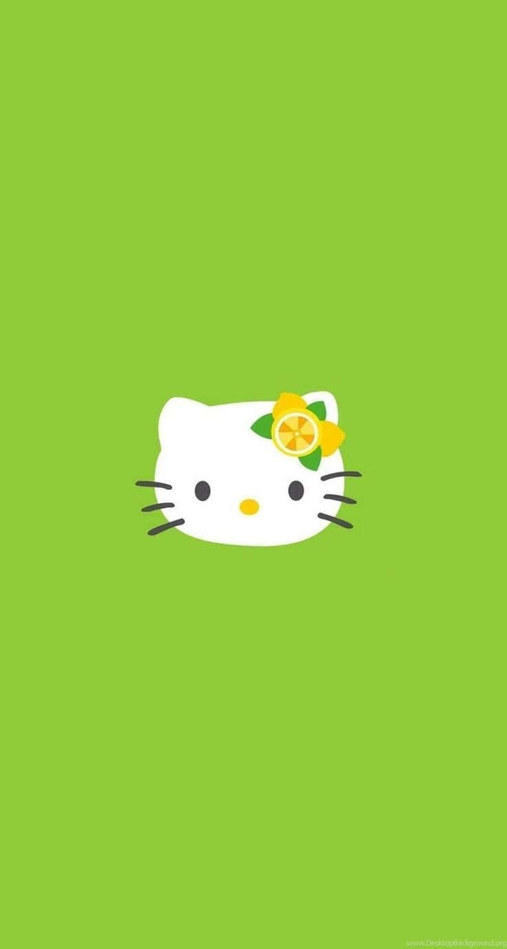 Experience the cuteness from this adorable Green Kawaii Wallpaper
