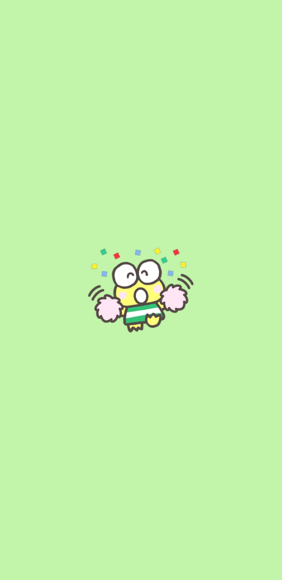 'Cuteness Overload: Look How Adorable This Green Kawaii Is!' Wallpaper