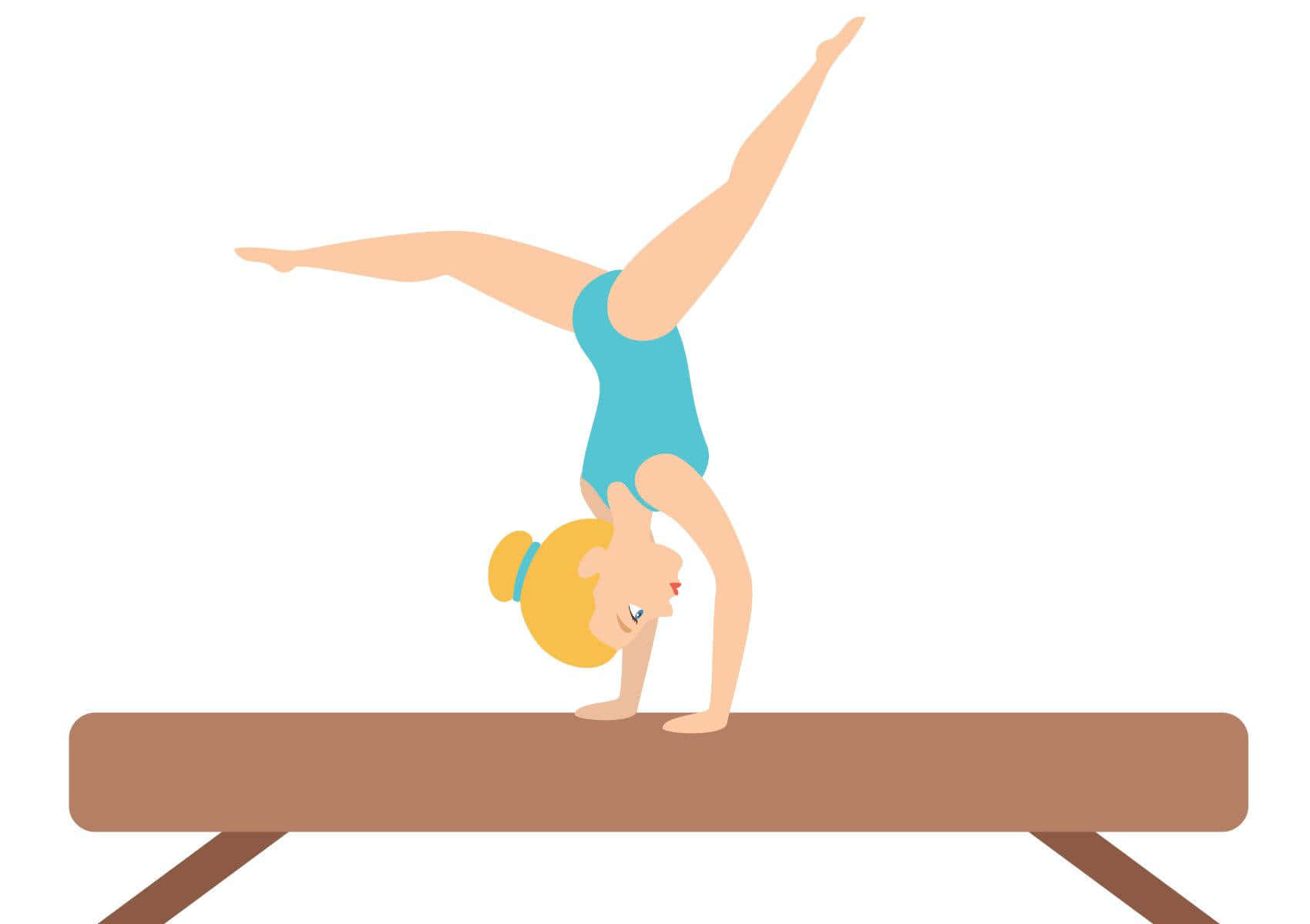 Cute Gymnastics Kid Two Handstand Wallpaper