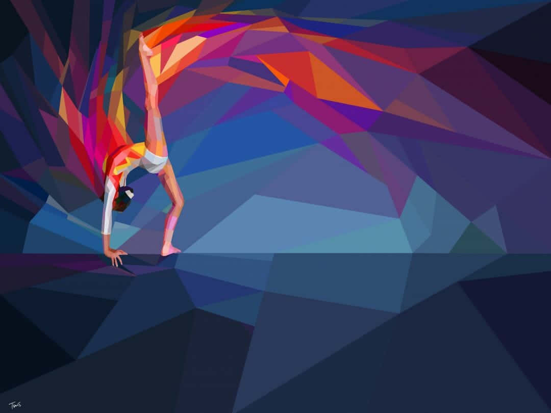 Cute Gymnastics Pixel Art Wallpaper