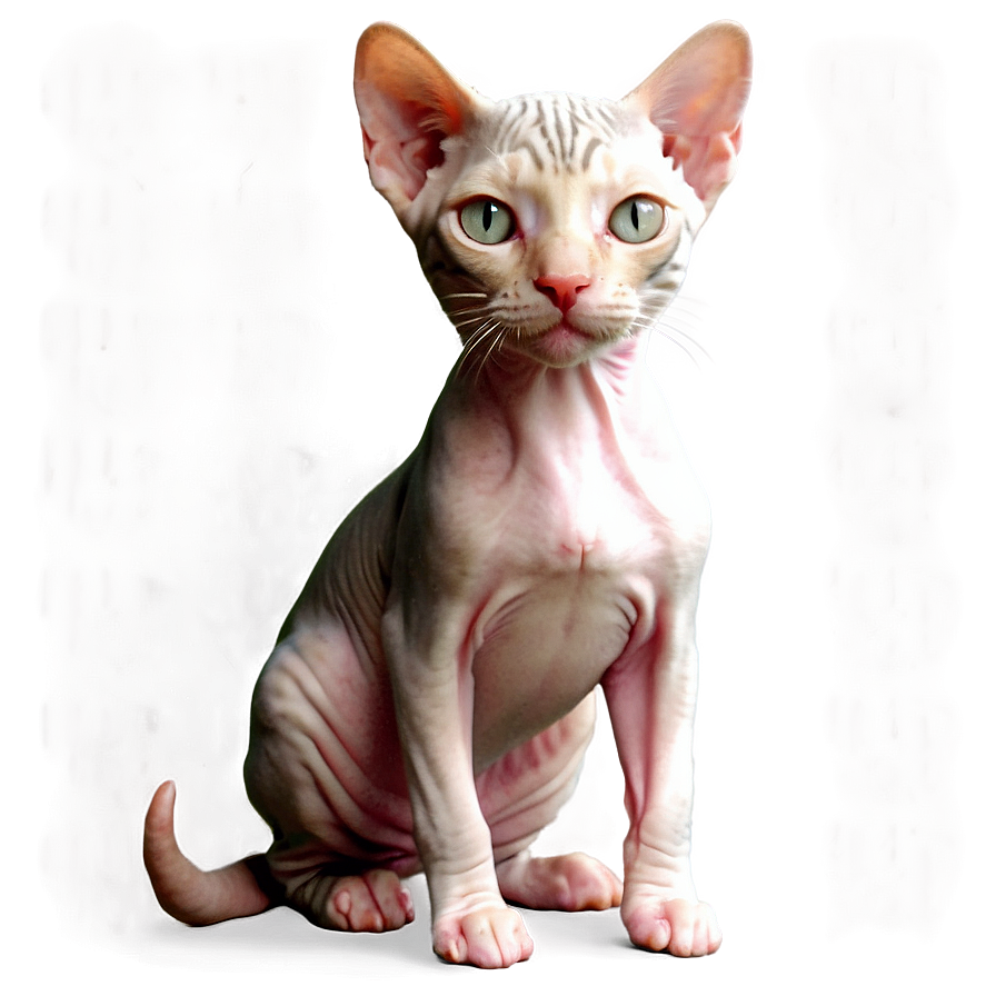 Cute Hairless Cat Png 06252024 PNG