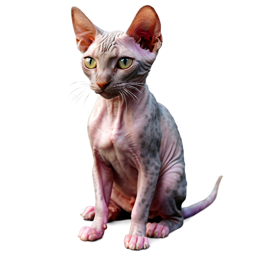 Cute Hairless Cat Png 06252024 PNG