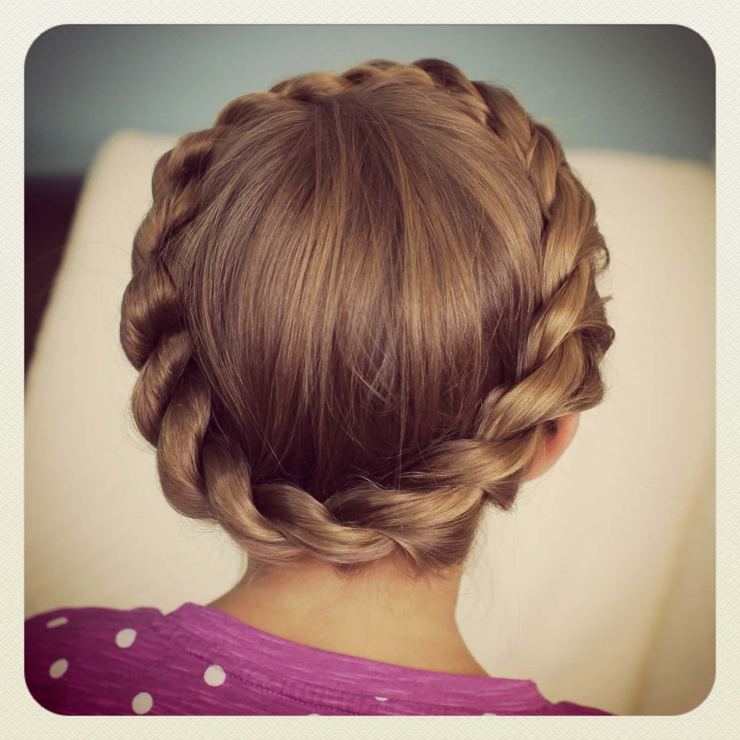 Crown Braid Cute Hairstyle Picture