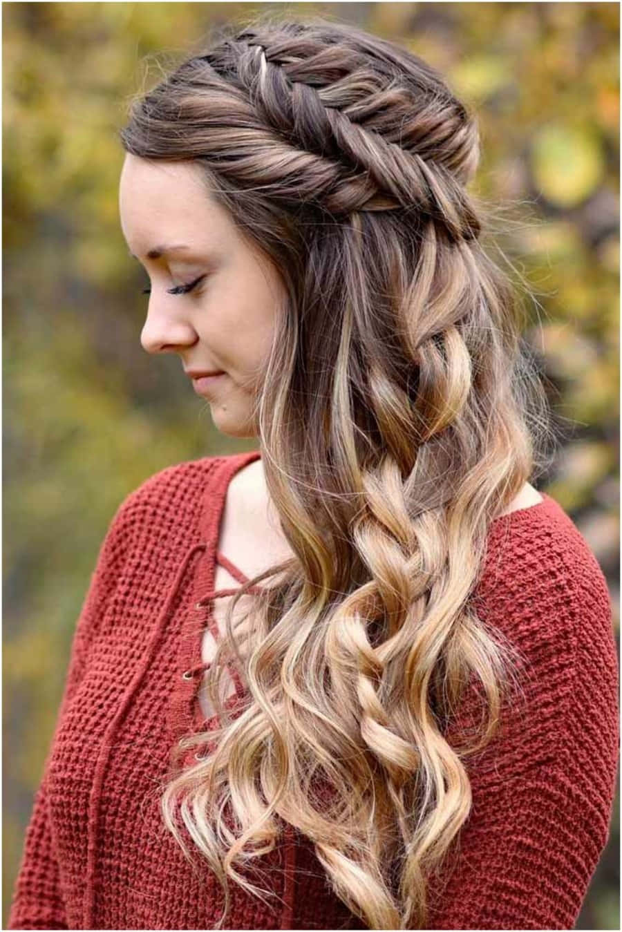 Caption: Girl Flaunting Her Cute Braid Hairstyle