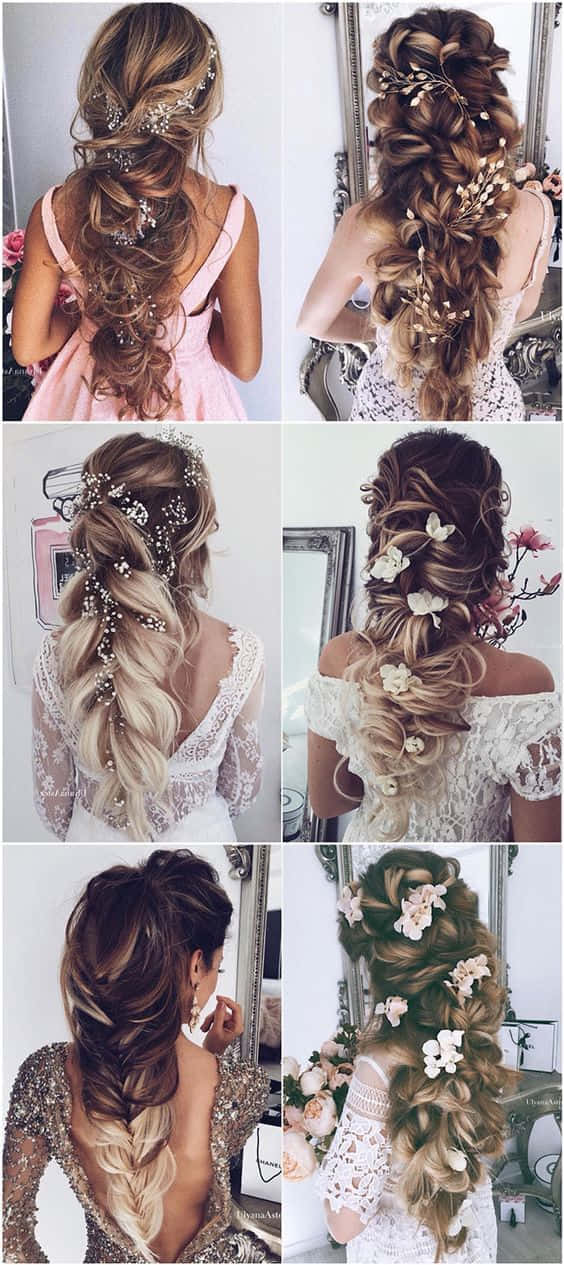 A Collage Of Different Wedding Hair Styles