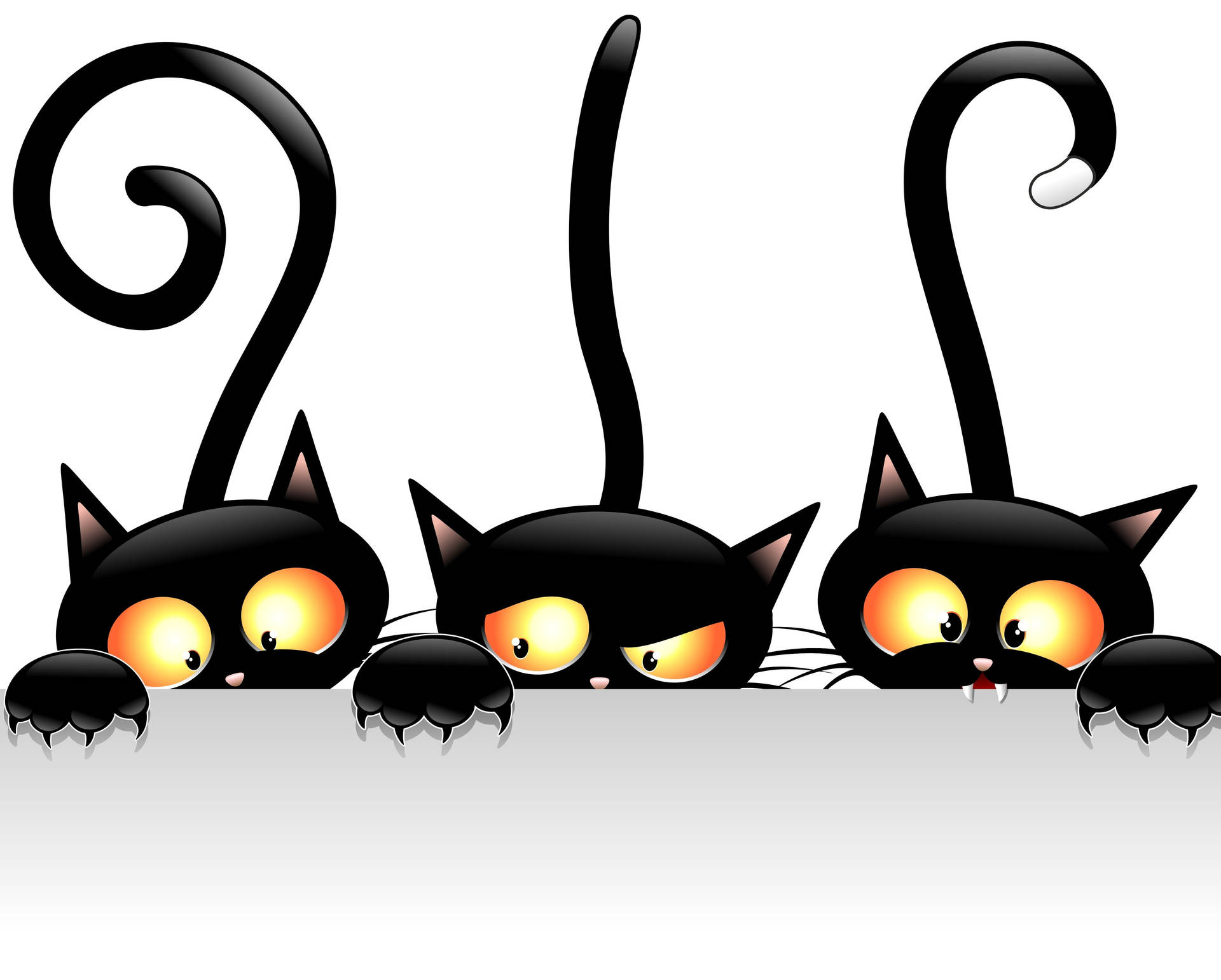 Cute Halloween Black Cats Wallpaper