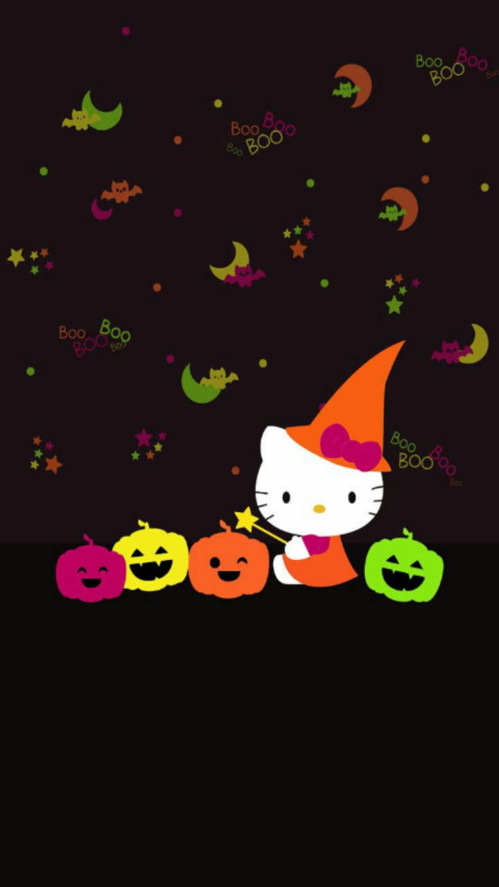 Cute Halloween Black Hello Kitty Wallpaper