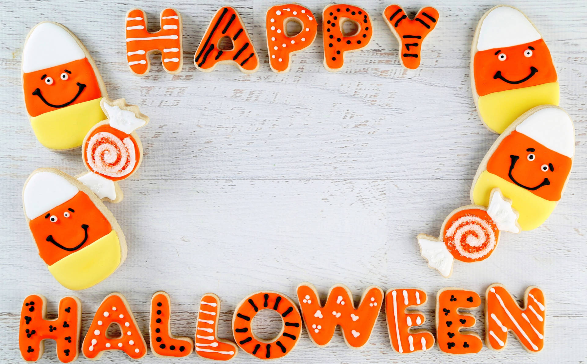 Cute Halloween Greeting Cookies Wallpaper