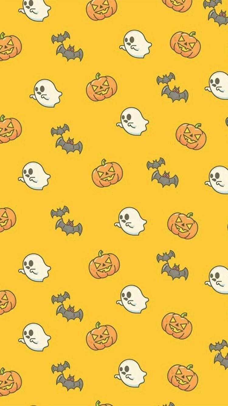 Cute Halloween Iphone Yellow Pattern