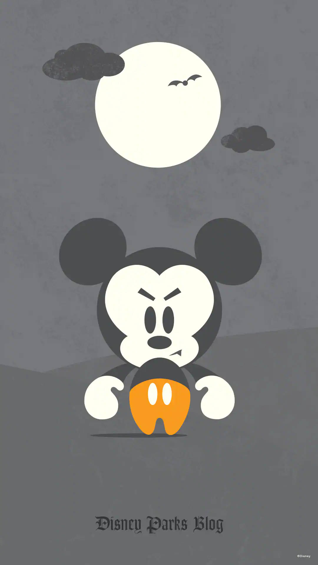 Cute Halloween Mickey Mouse Dracula iPhone Wallpaper