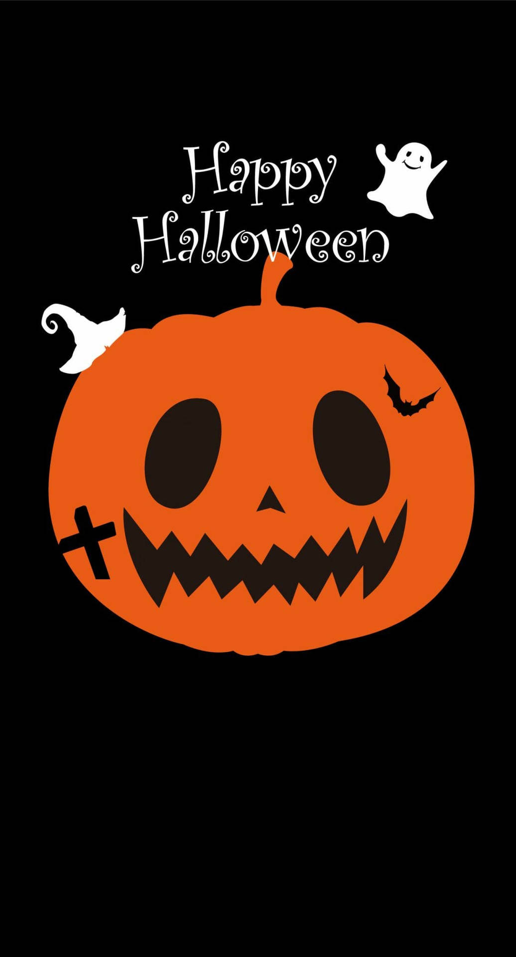 Backgroundbild: Firar Halloween Med En Gullig Telefonbakgrund. Wallpaper