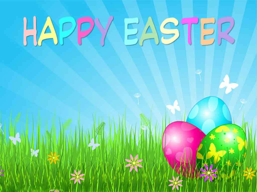 Celebrate this Easter with an adorable Easter bunny! Wallpaper