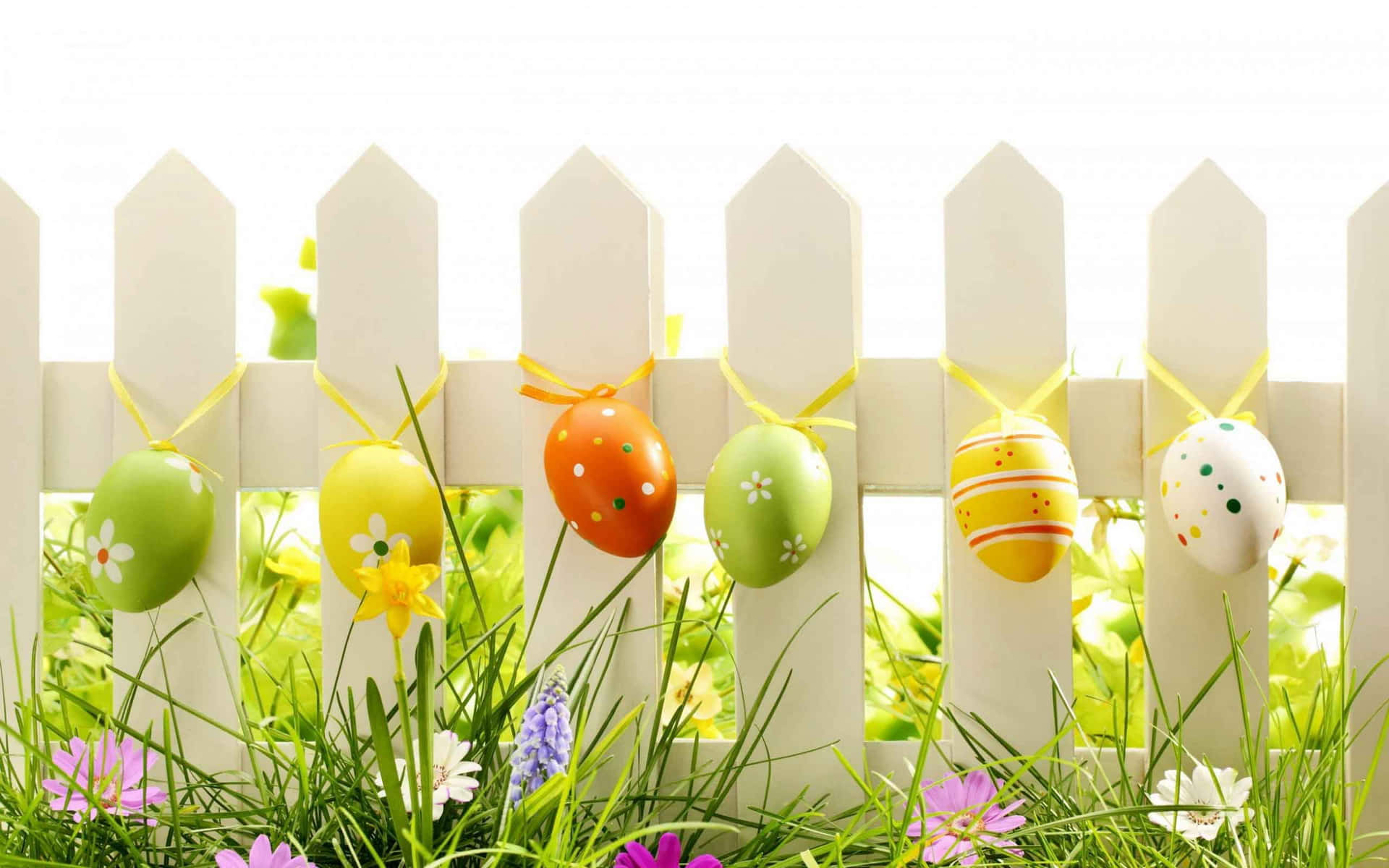 Celebrate Easter With Cute and Happy Thoughts Wallpaper