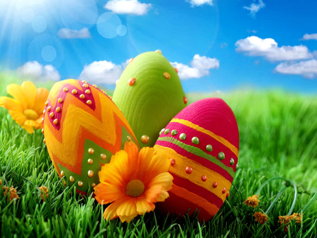 Feiernsie Ostern Mit Diesem Niedlichen, Fröhlichen Hasen! Wallpaper