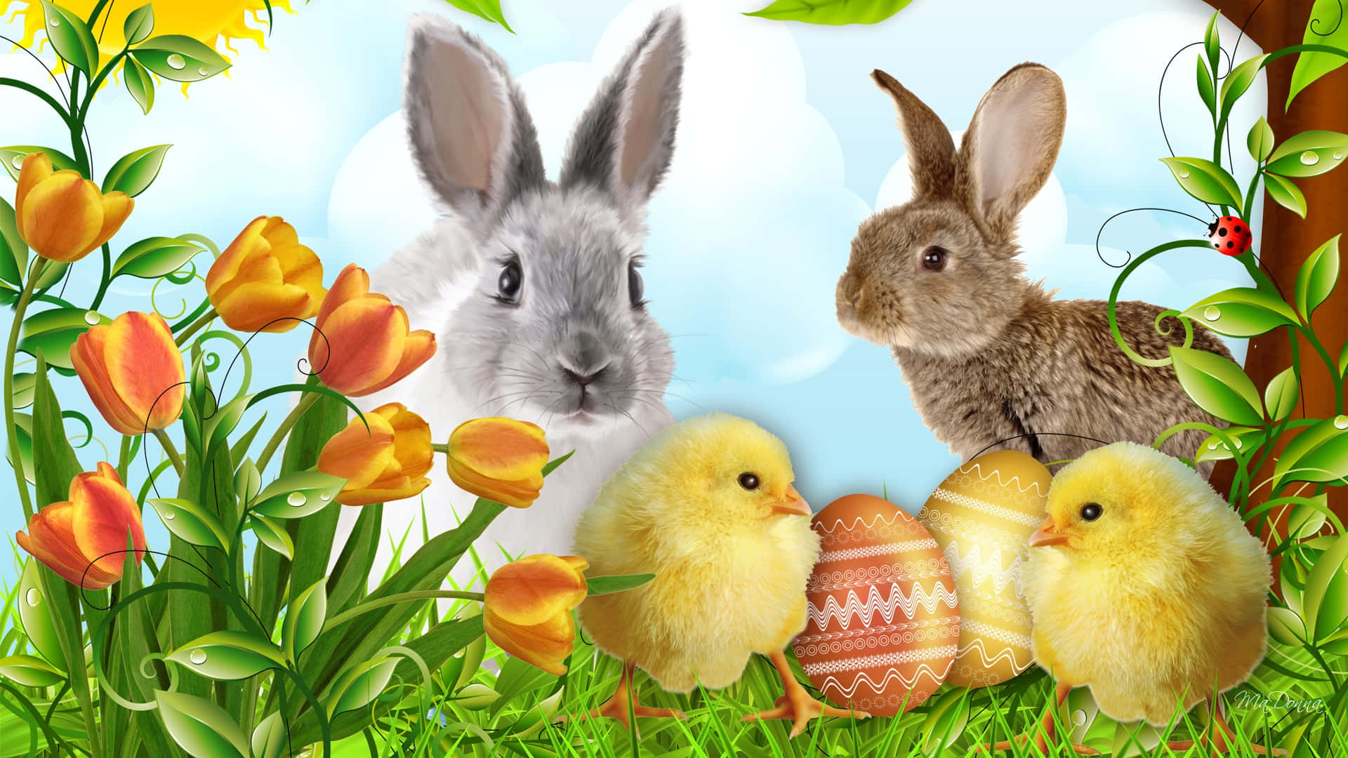 Celebrate Easter with a Cute and Happy Visage Wallpaper