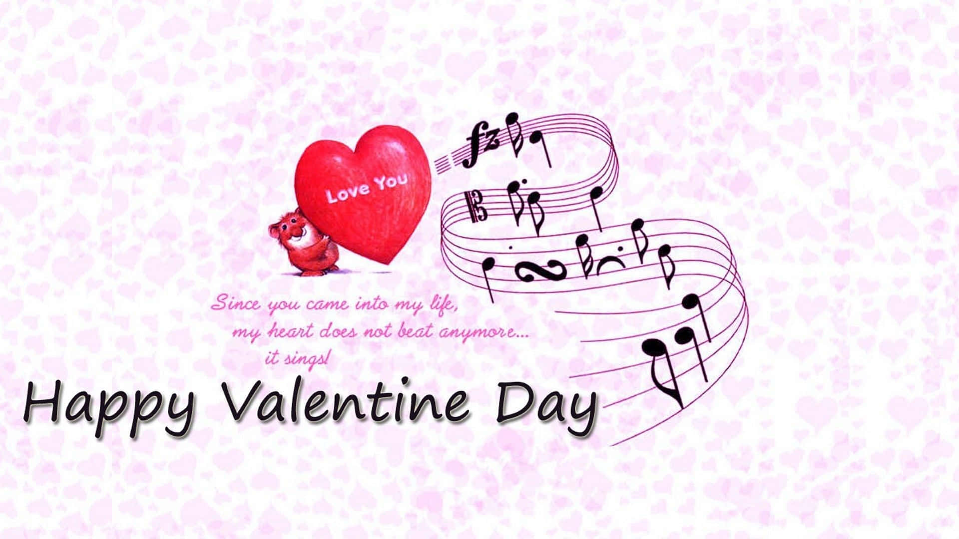 Estéticamusical Linda Feliz Día De San Valentín. Fondo de pantalla