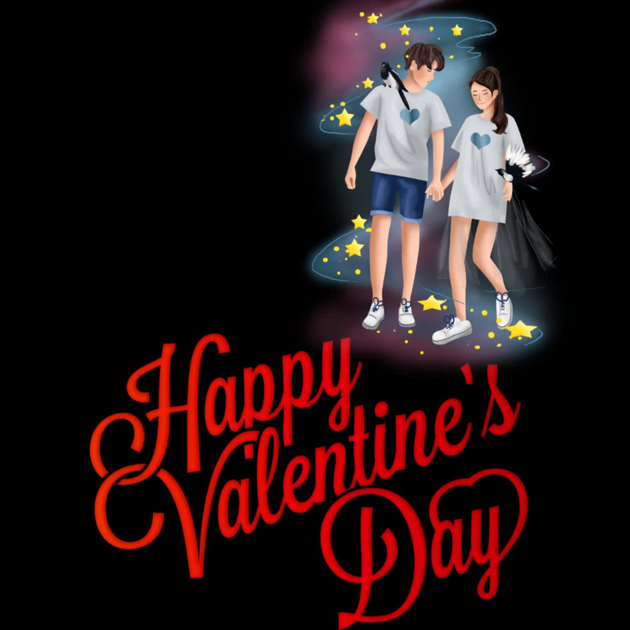 Valentines love anime girl boy - Free animated GIF - PicMix