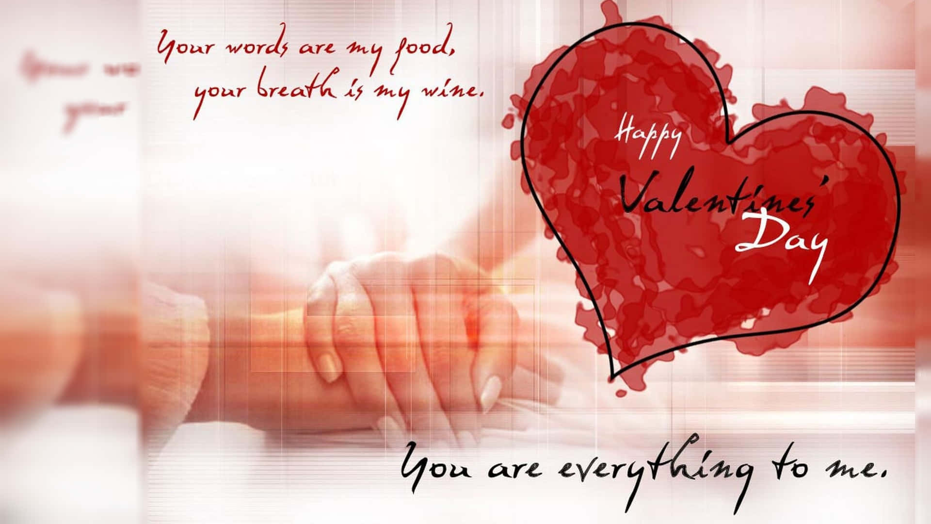 Cute Happy Valentine Day Quote Wallpaper