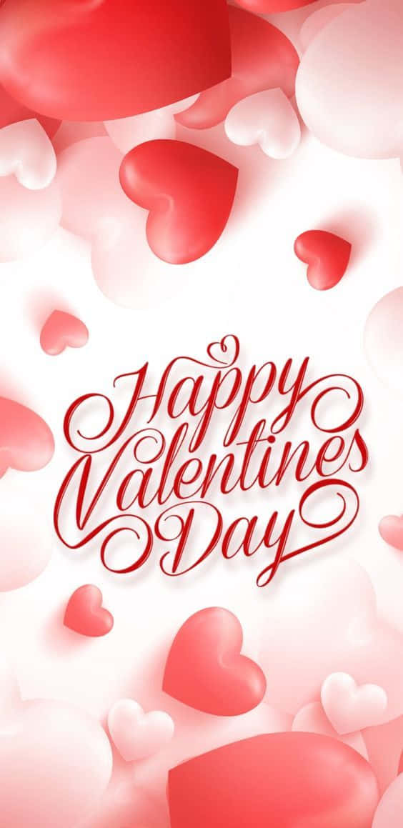 Lindoscorazones 3d Para El Día De San Valentín Alegre Fondo de pantalla