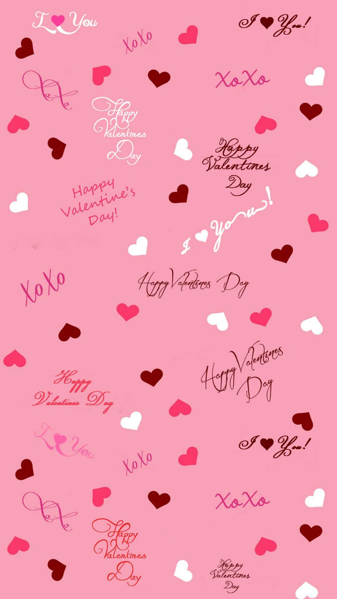 Cute Happy Valentine Day Pattern Wallpaper