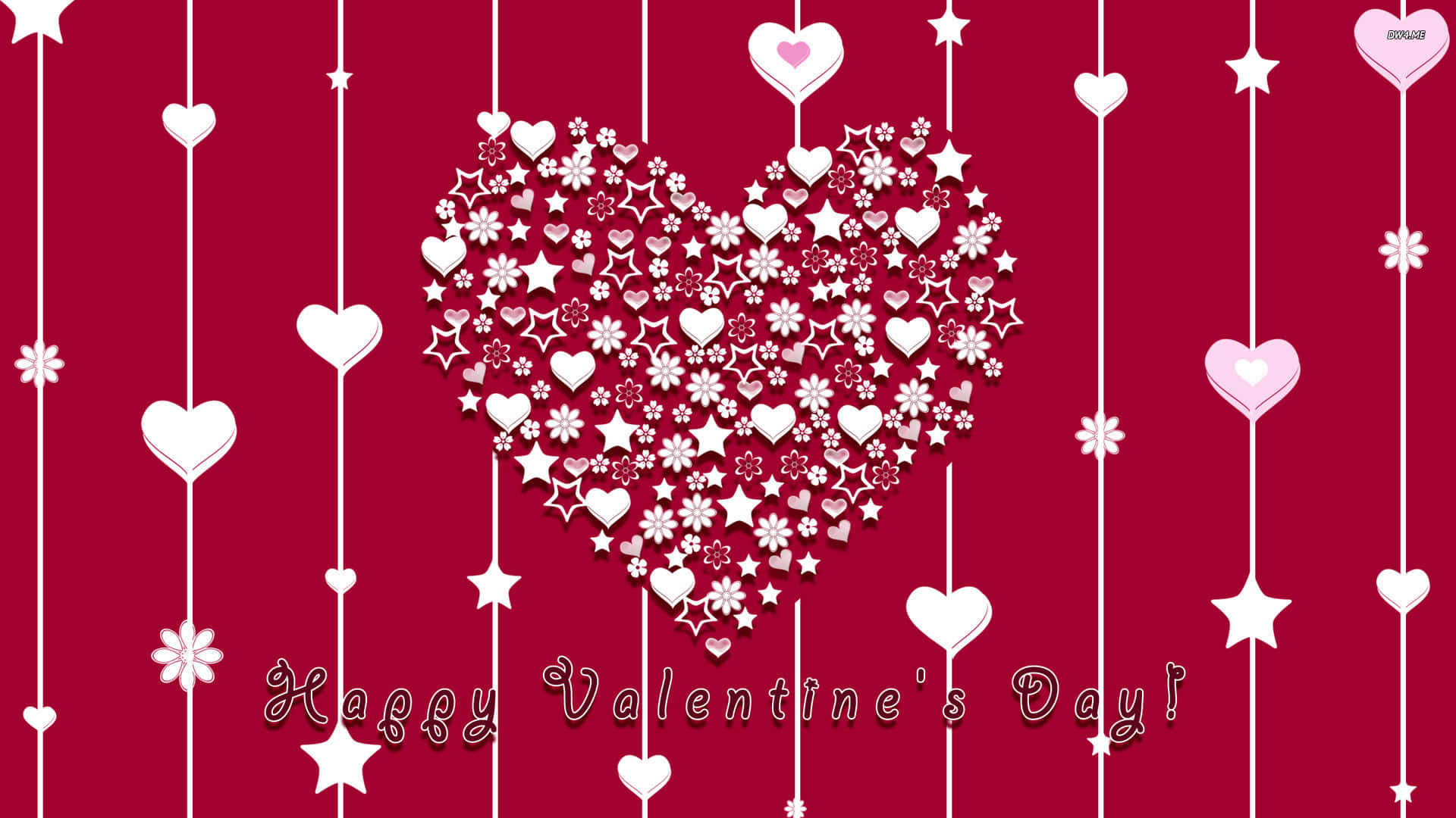Lindocorazón Estético Para El Día De San Valentín Feliz Fondo de pantalla