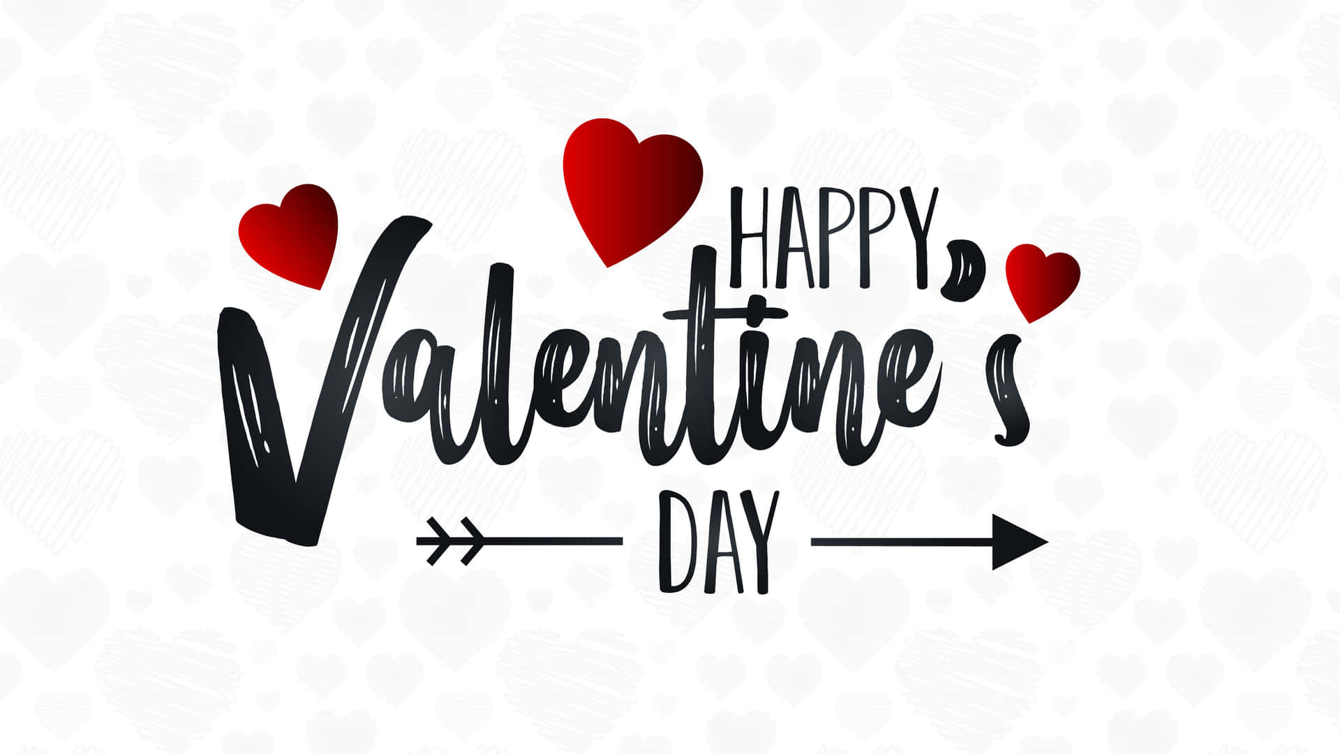 Cute Happy Valentine Day Word Art Wallpaper