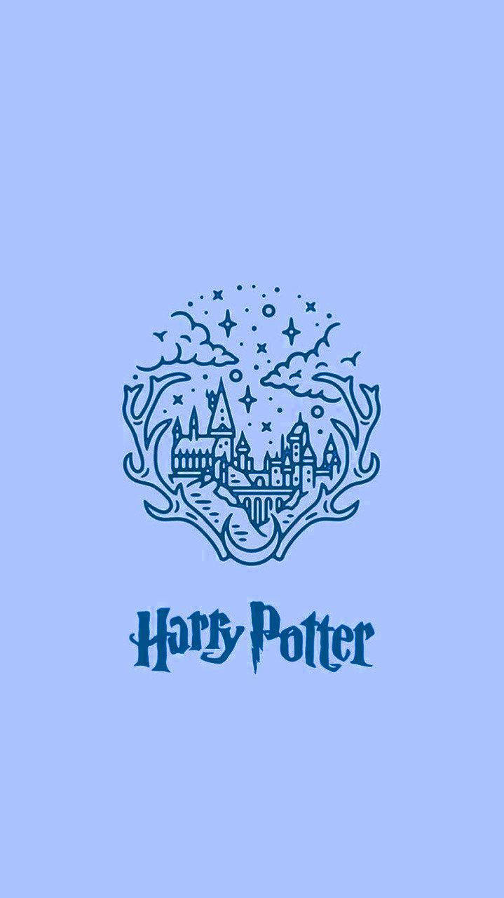 Cute Harry Potter Hogwarts School Illustration Wallpaper
