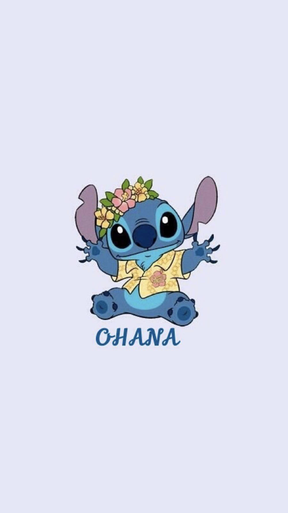 Download Cute Hawaiian Stitch Ohana Iphone Wallpaper 