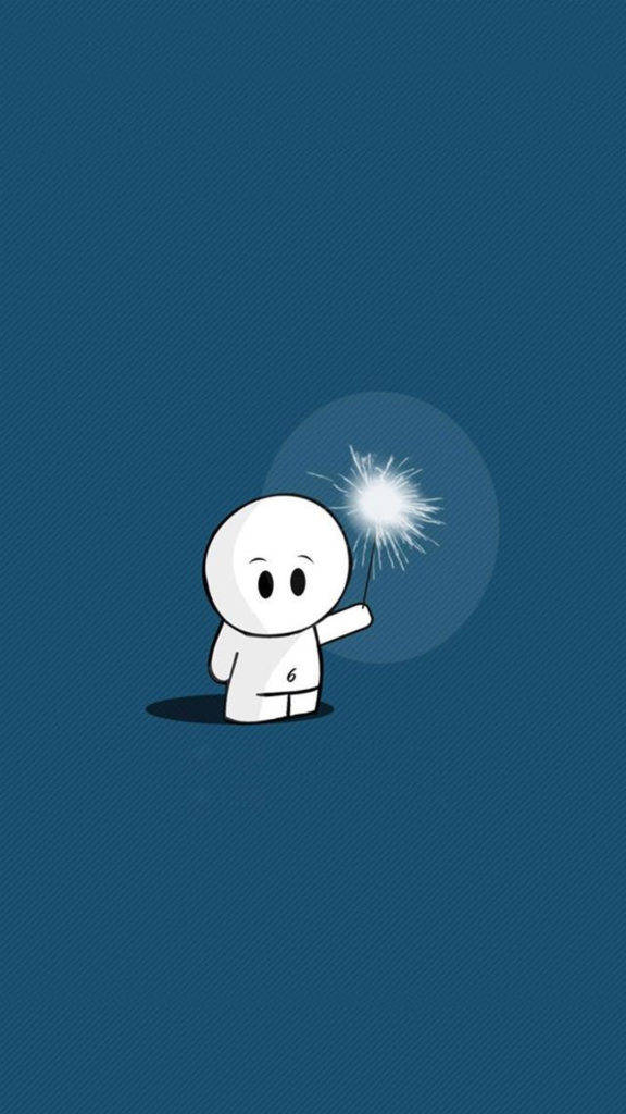 Cute Hd Figure With Sparkle Fireworks Wallpaper