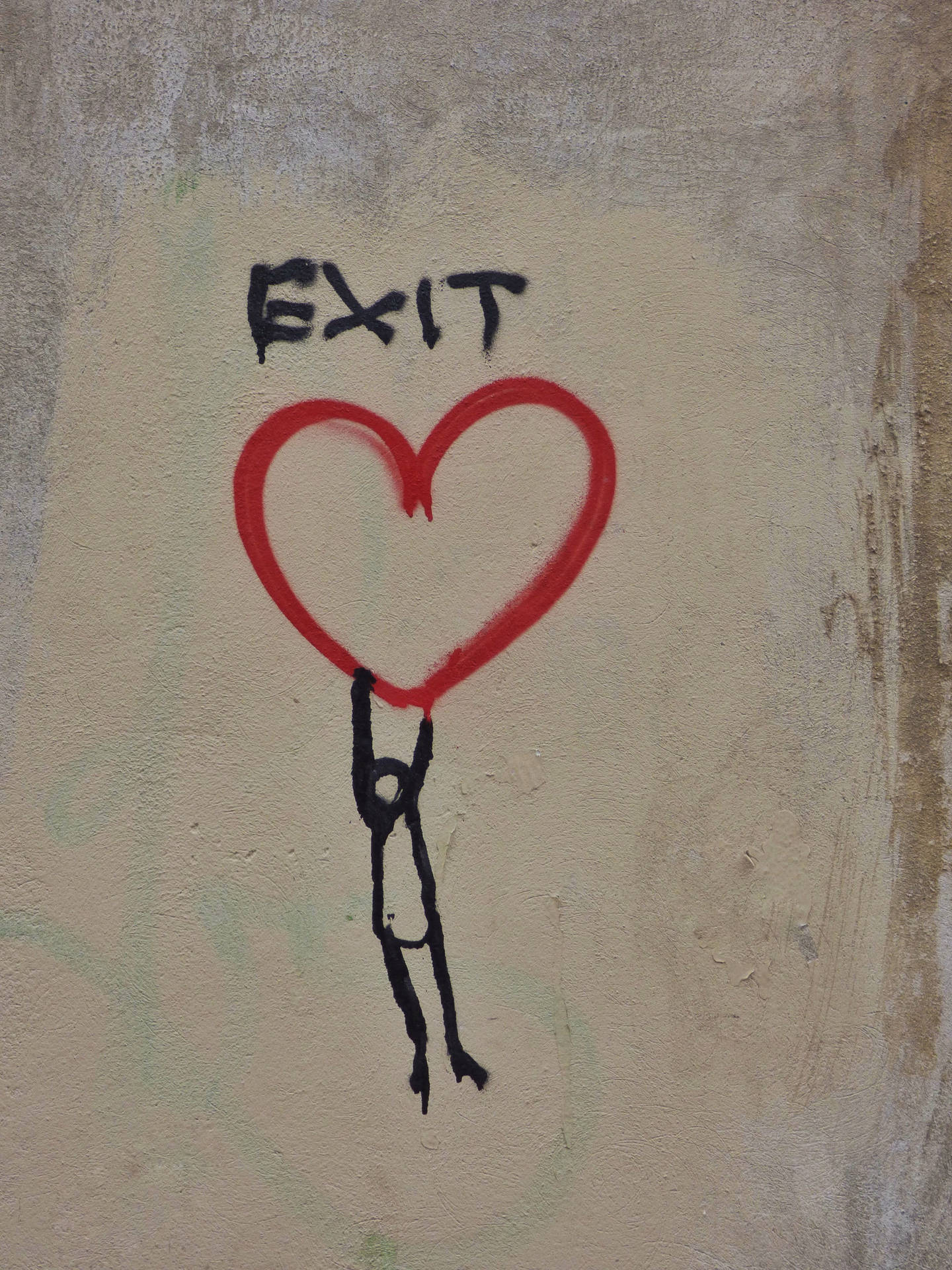 Cute Heart Graffiti Wallpaper