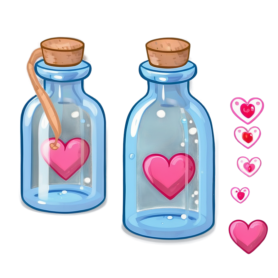 Cute Heart In A Bottle Png 05232024 PNG