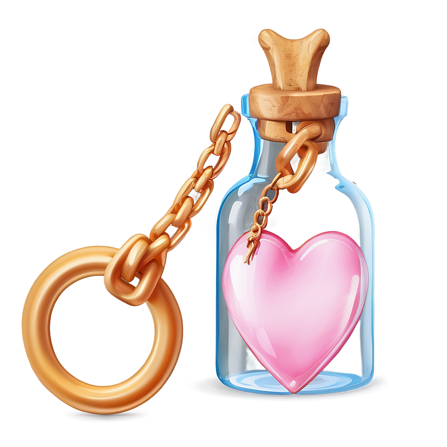 Cute Heart In A Bottle Png 79 PNG