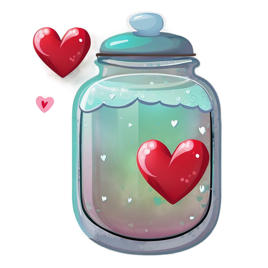 Cute Heart In A Jar Png Jyq PNG