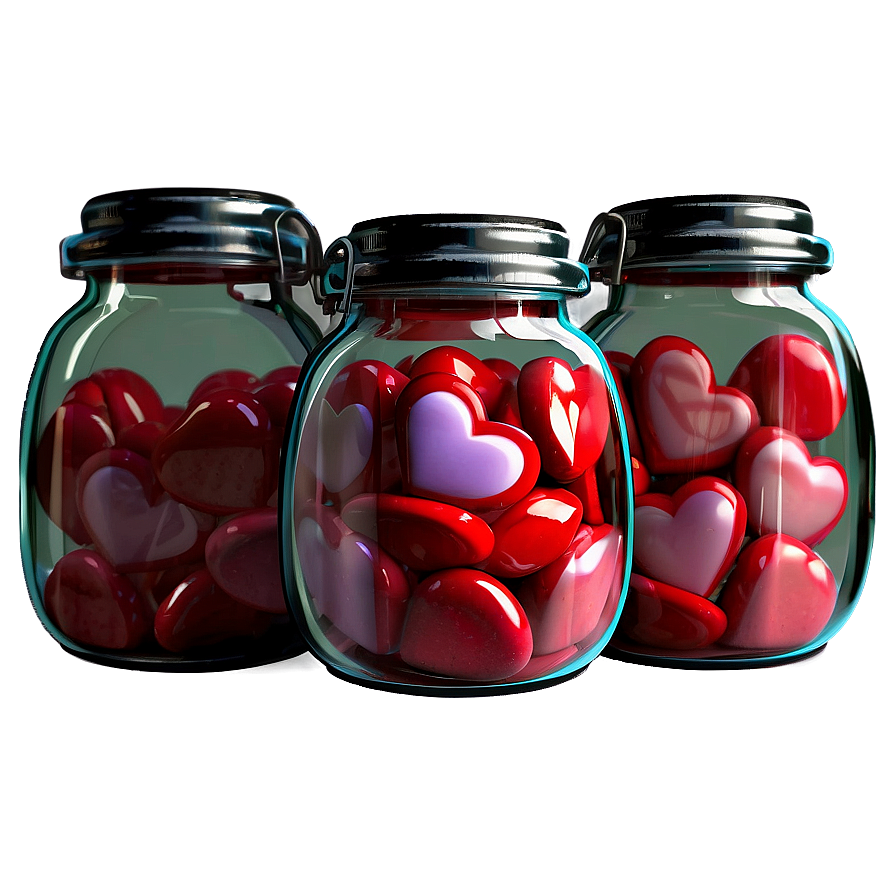 Cute Heart In A Jar Png Pqv PNG