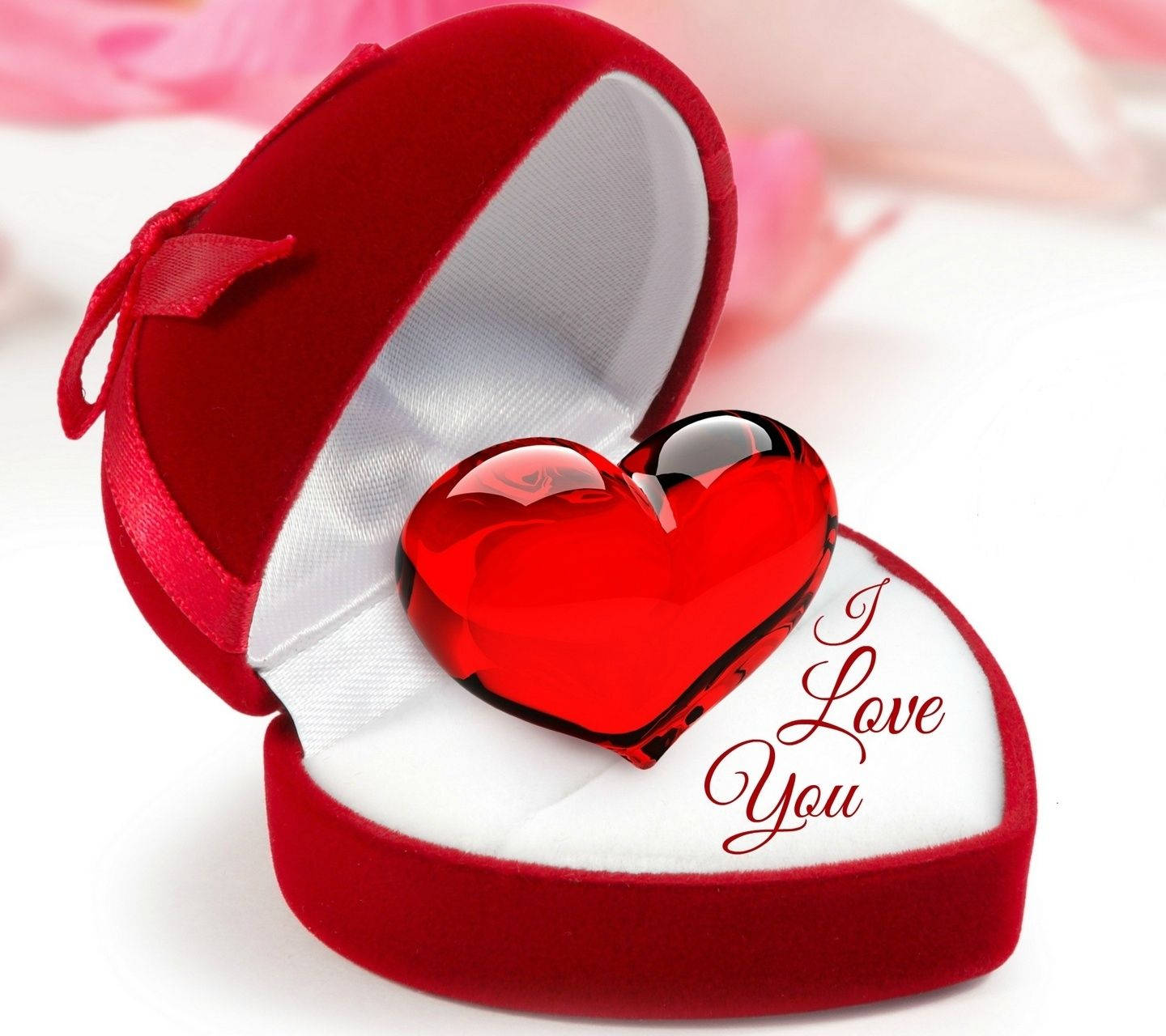 Cute Heart In Engagement Ring Box Wallpaper