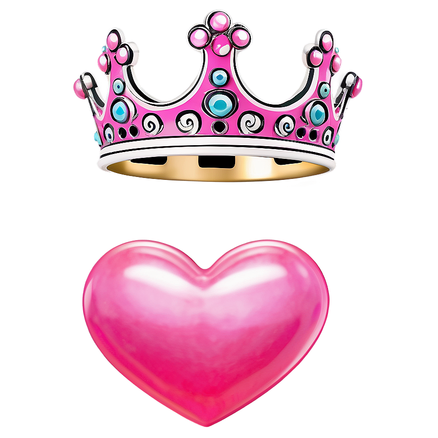 Cute Heart With Crown Png Sbl PNG