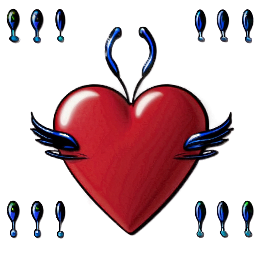 Cute Heart With Eyes Png Tip PNG
